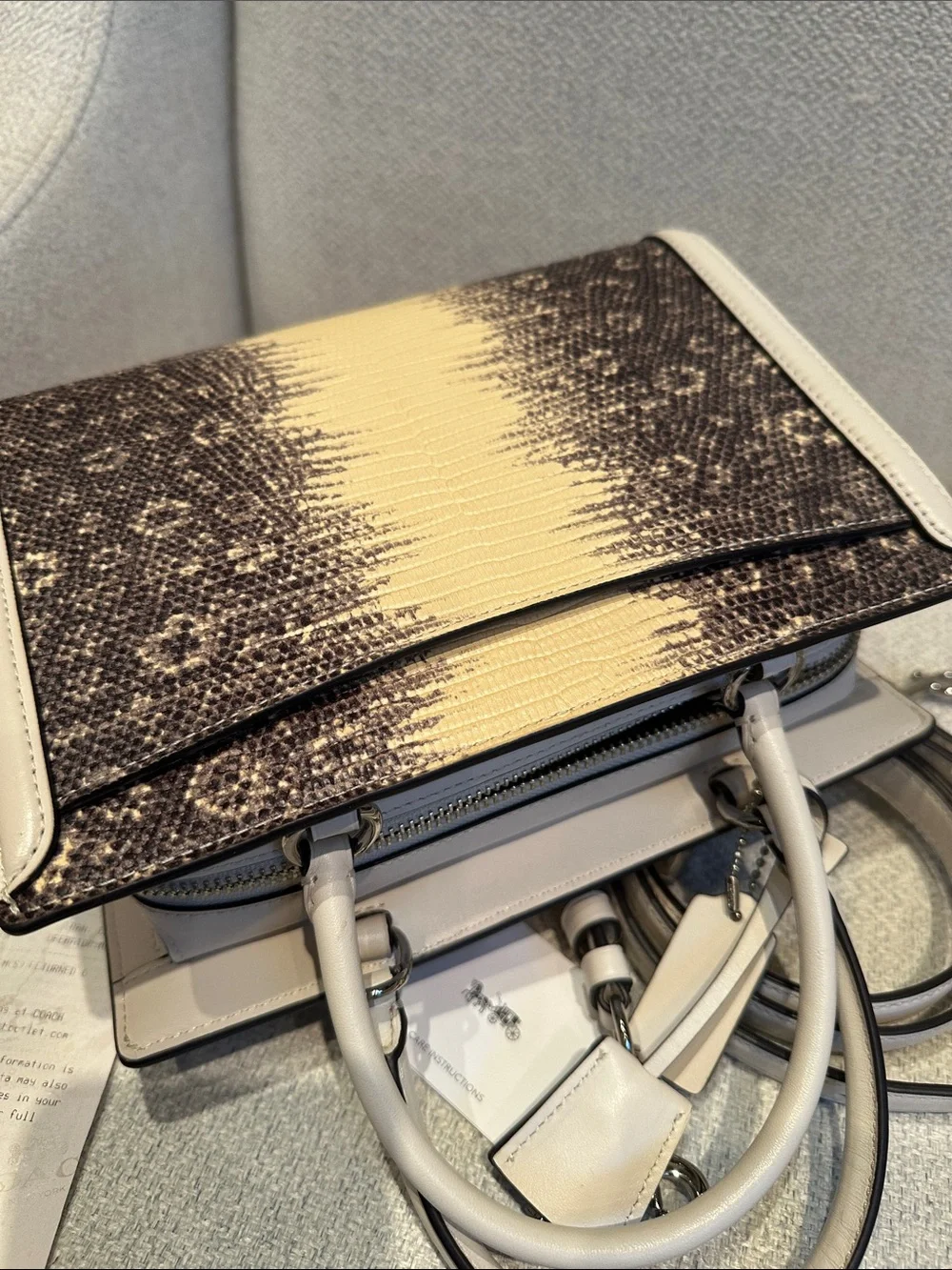 Coach satchel snakeskin